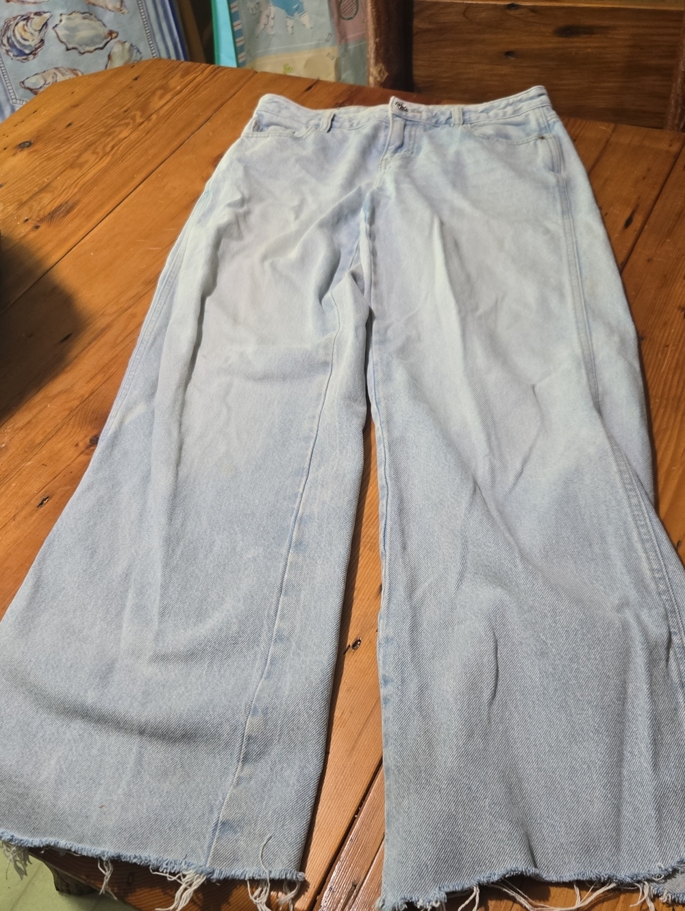 PacSun Light Wash Wide-Leg Jeans Casey Low Rise Baggy Sz 25